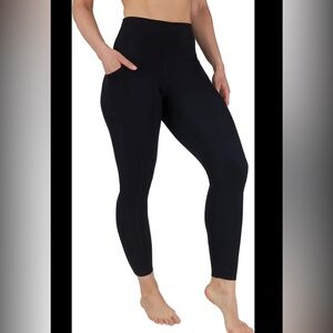 Yogalicious Women's Black High-Rise Performance Leggings with Pocket